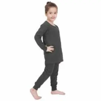 Dark Grey Top Quality Kids Thermal Wear